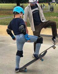 Progressing skateboard lesson London