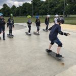 Learning to ride skateboard