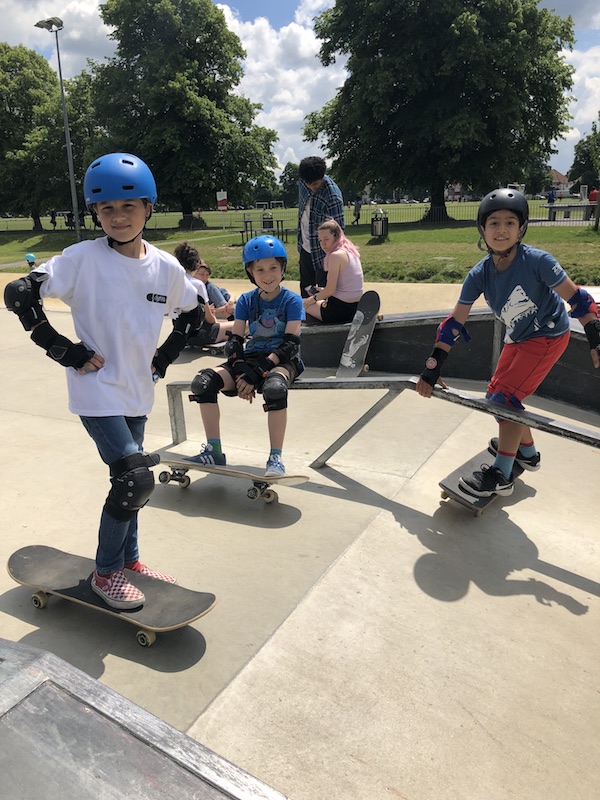 Skateboard lesson Birthday party