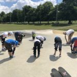 skateboard lesson warm up