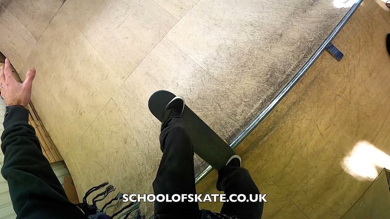 dropping in skateboard