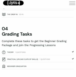 beginner grading tasks screenshot