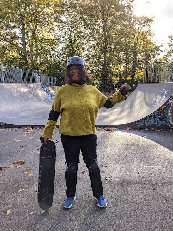 74 year old beginner skateboarder