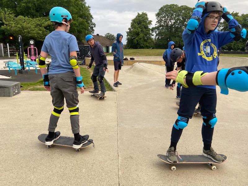 scouts learn to skateboard skate street sports badge