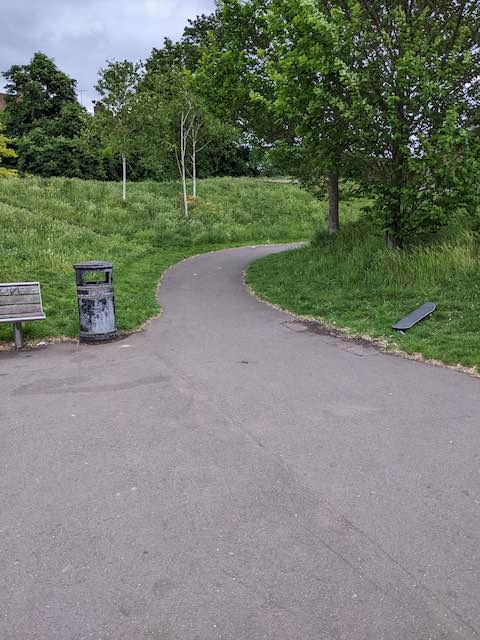 slope at stoke newington for learning to ride your skateboard